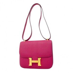 Hermes Shoulder Bag Constance 18 Chevre Mysore Framboise Z Stamp Women's